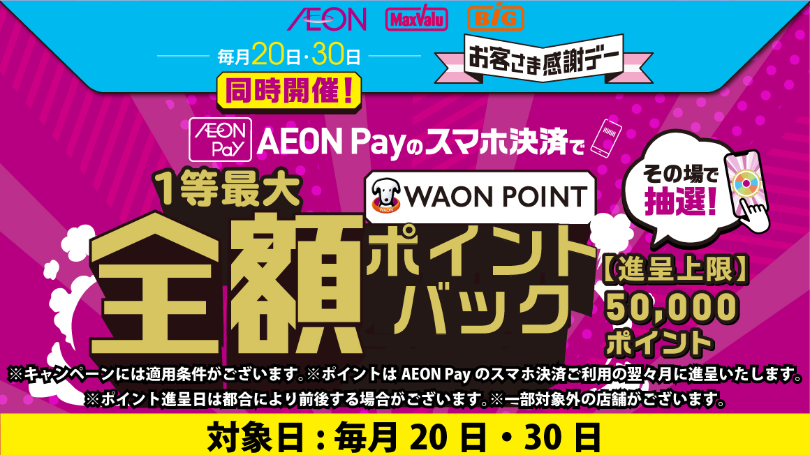 お客さま感謝デー＆全額ポイントバックキャンペーン