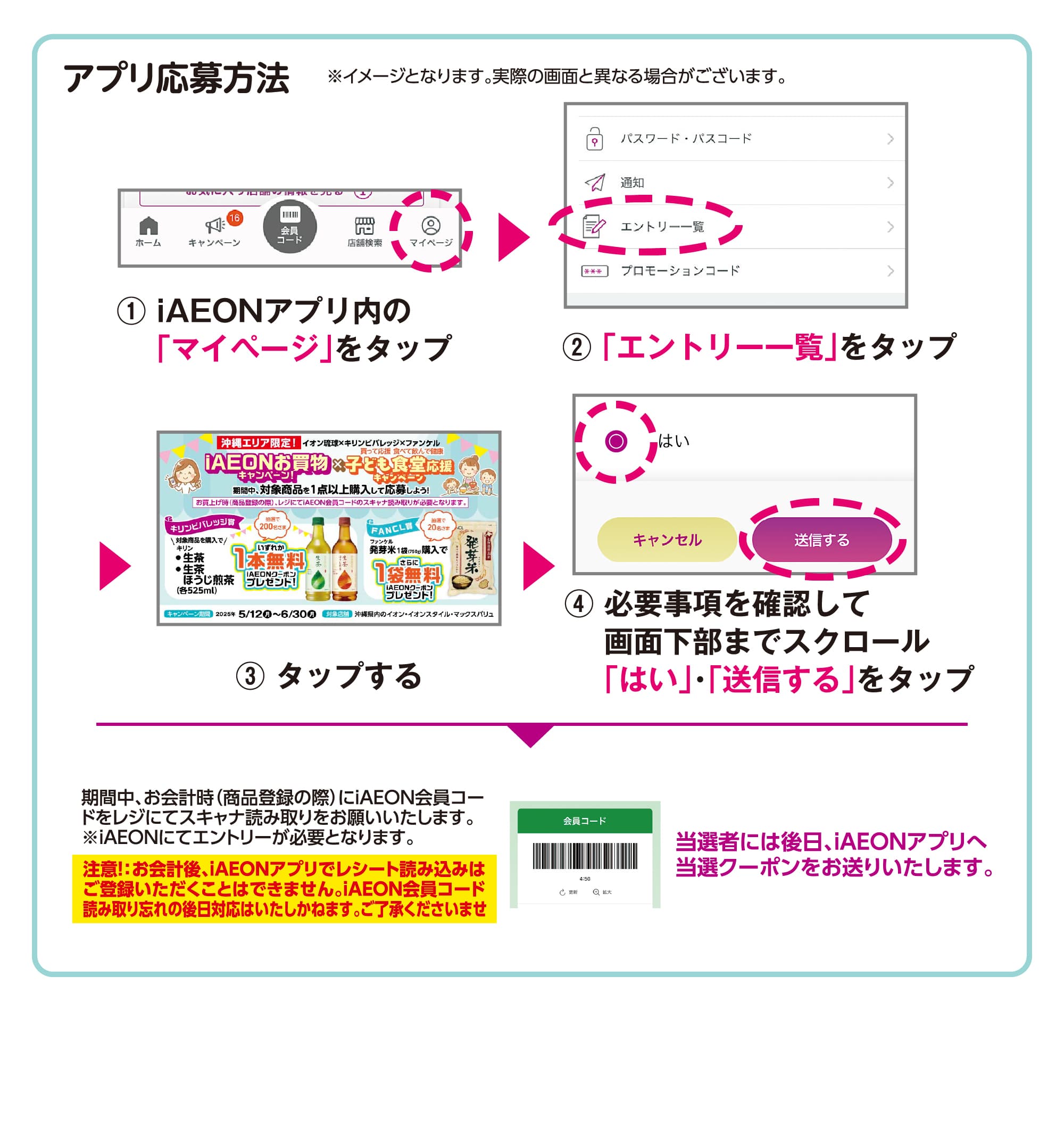 イオン琉球×キリンビバレッジ×ファンケルiAEONお買物キャンペーン×子ども食堂応援キャンペーン