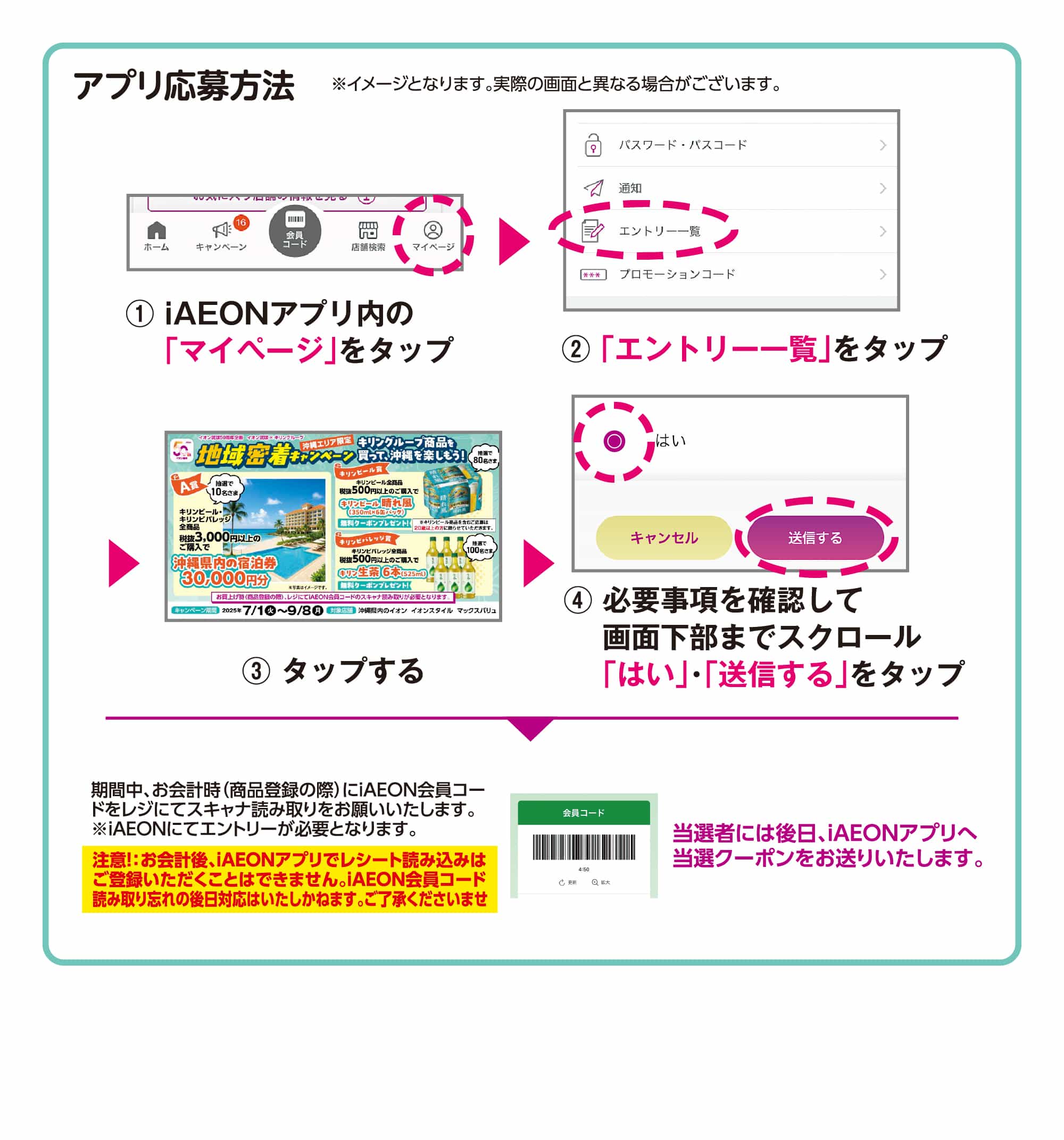 iAEON会員限定 イオン琉球×キリングループ 地域密着キャンペーン