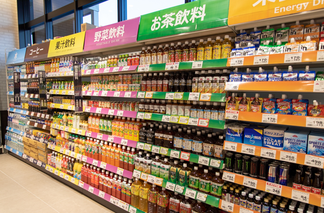 カテゴリー分けにされた飲料水