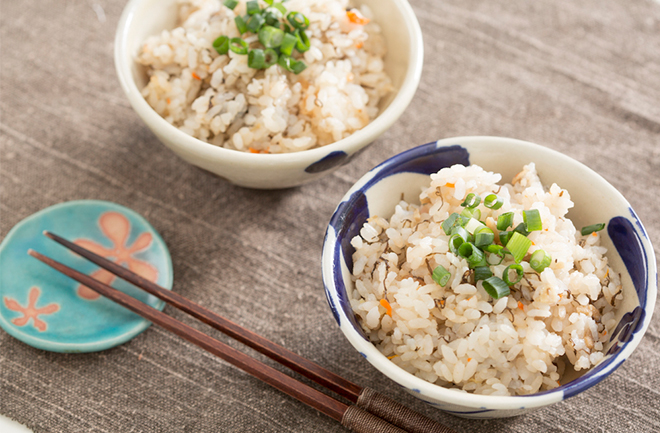 もずくと豚肉の炊き込みご飯